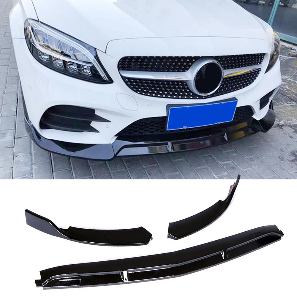 Передний бампер для Mercedes-Benz C Class W206 C200 C300 Sport 2019 2020 разветвители губ из настоящего