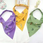 Повязка для волос женская с принтом бабочек, треугольная повязка на голову, бандана женская повязка на голову, модный аксессуар для волос