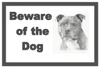 Стаффордширский бультерьер Остерегайтесь собаки дизайн металлическая дверь знак собака оловянный знак украшение дома