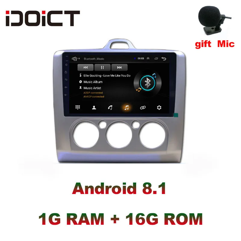 IDOICT Android 9 1 автомобильный DVD плеер GPS навигация Мультимедиа для Ford Focus радио 2005-2011