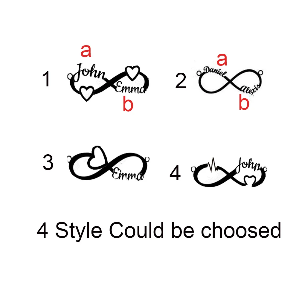 

Lemegeton Personalized Custom Necklace Infinity Name Necklace Stainless Steel Heart Necklace Friendship Couple Necklace Jewelry