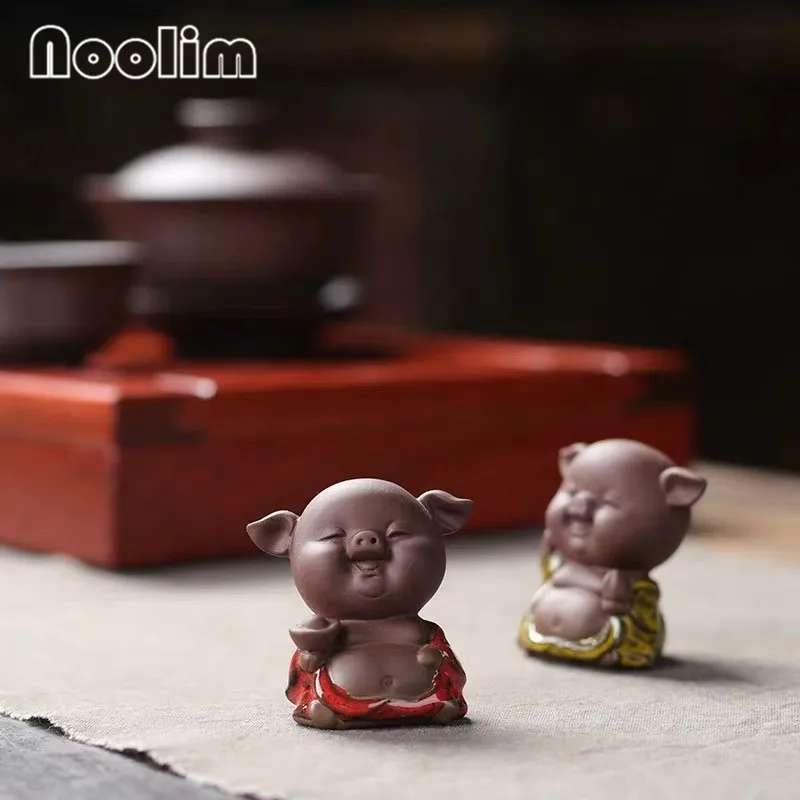 Фиолетовая глина креативный чайный горшок для кончиков пальцев милый маленький