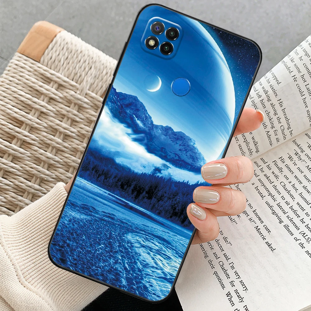 Чехол для Redmi 9C NFC мягкий ударопрочный чехол телефона Xiaomi силиконовый бампер из