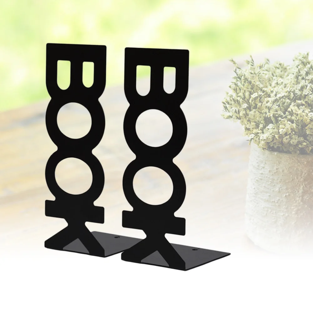 

Retro Bookends Frame Book Frame Book Organiser Creative Book Organiser Stationery for Student (208mm Black)