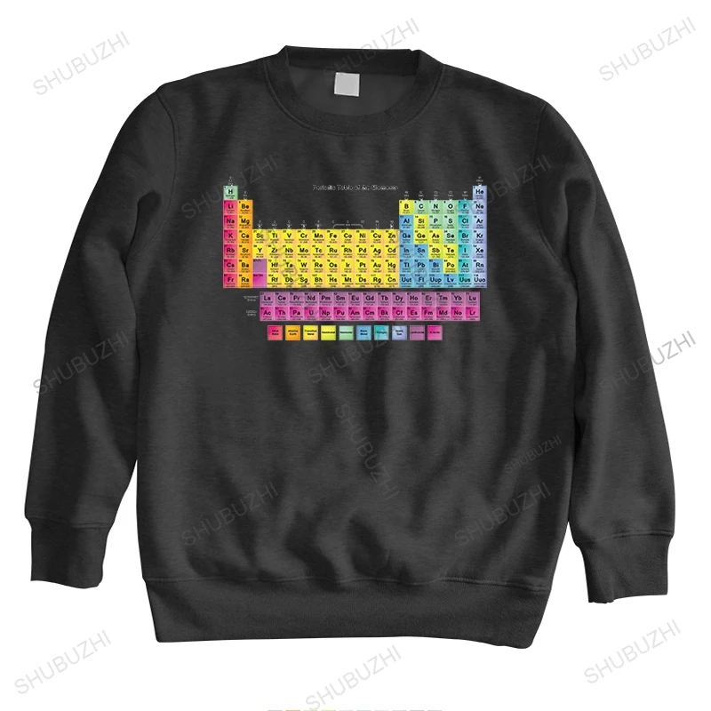 

Men long sleeve spring print funny hoodie tops Periodic Table of Elements unisex brand hip hop casual sweatshirt fall hoody
