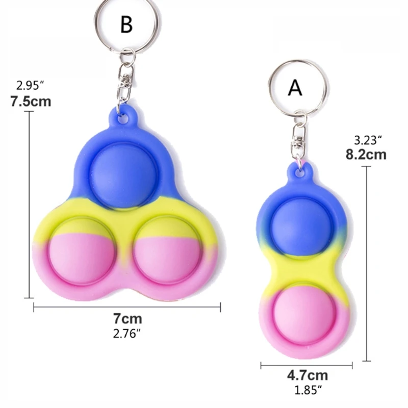 

Simple Dimple Toy Stress Relief Hand Fidget Toys Keychain For Kids Adults Anxiety Autism Pressure Reliever Keychains