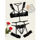 Модное кружевное нижнее белье, сексуальное нижнее белье со стальным кольцом, пижама, нижнее белье для женщин, нижнее белье, бюстгальтер, трусики Langeri