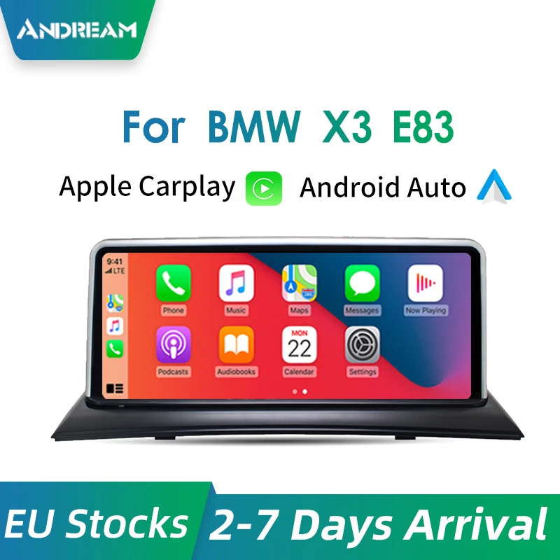 10 25 &quotбеспроводной Apple CarPlay Android авто с ручкой iDriver для BMW X3 E83 2003 2010 мультимедийный