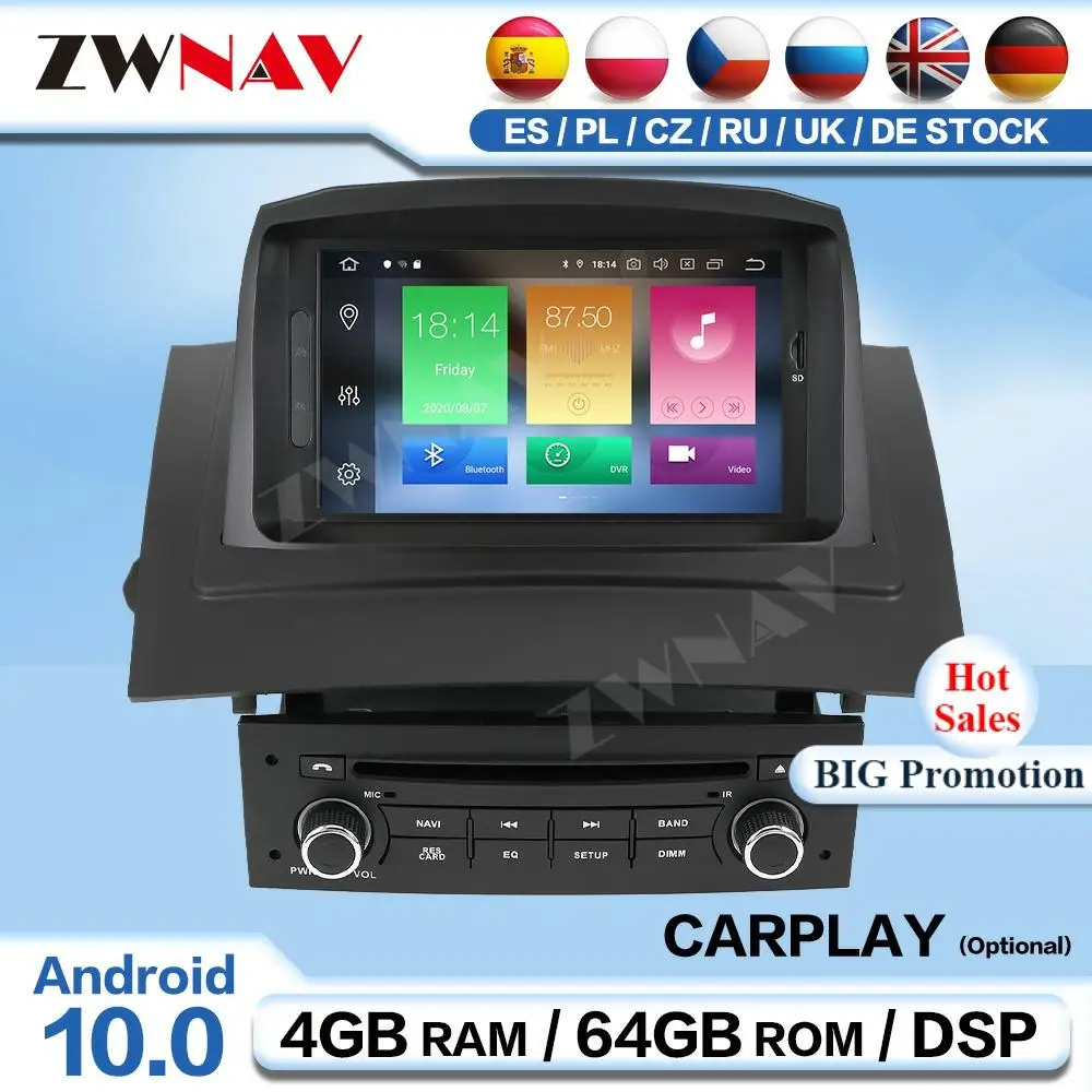 

Carplay 2 Din Android для Renault Megane 2 Fluence 2002 2003 2004 2005 2006 2007 2008 радиоприемник аудио стерео GPS головное устройство