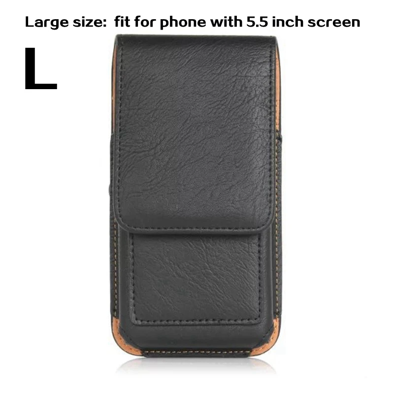 Large black Поясная сумка для телефона чехол для мобильного телефона для iphone 6/6s/iphone 7 Plus/8 Универсальный 4,7/5,5 дюйма поясная сумка Для мужчин поясная сумка для iphone 6 6s 7 8 Plus - Цвет: Large black