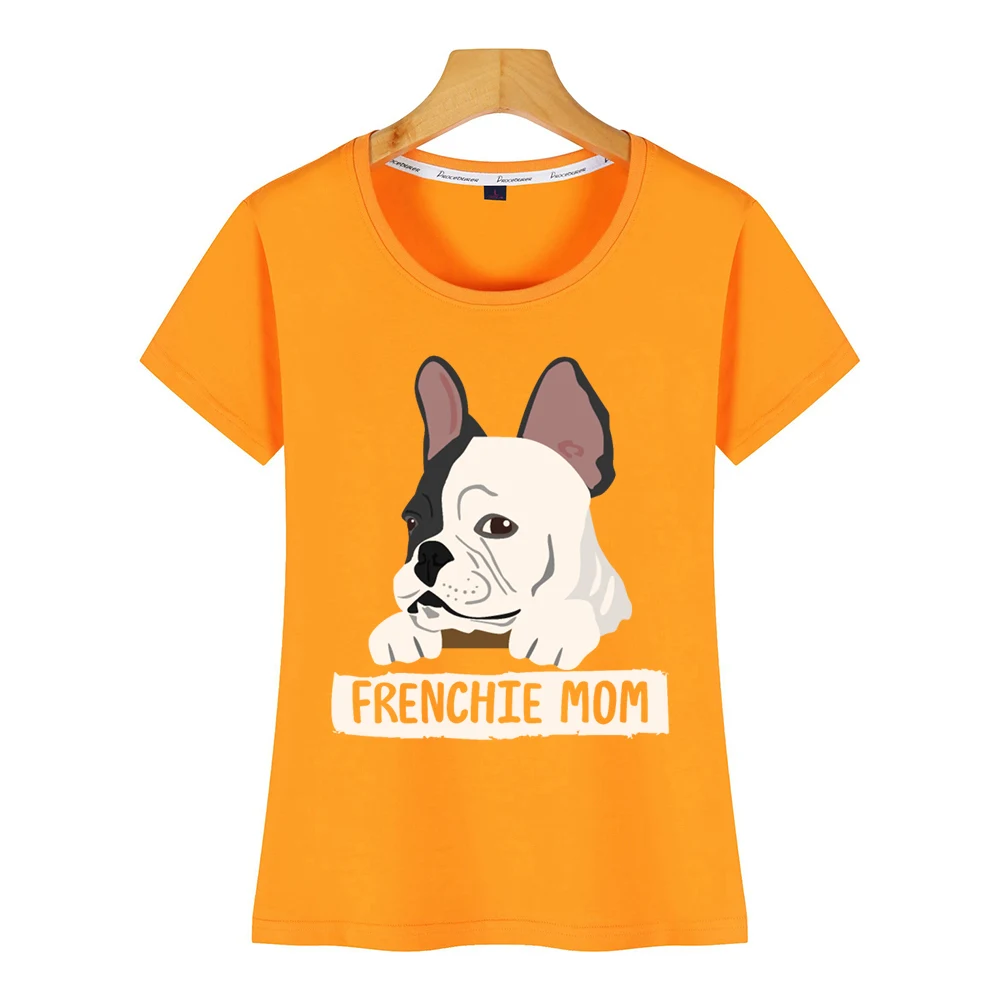 Топы футболки для женщин и frenchie mom girls dog face французский бульдог летняя винтажная