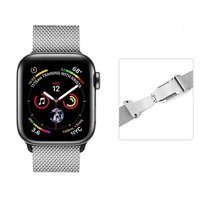 milanese loop strap for apple watch band 44mm 40mm series 6 5 4 se metal butterfly buckle band for iwatch band 3 2 1 42mm 38mm