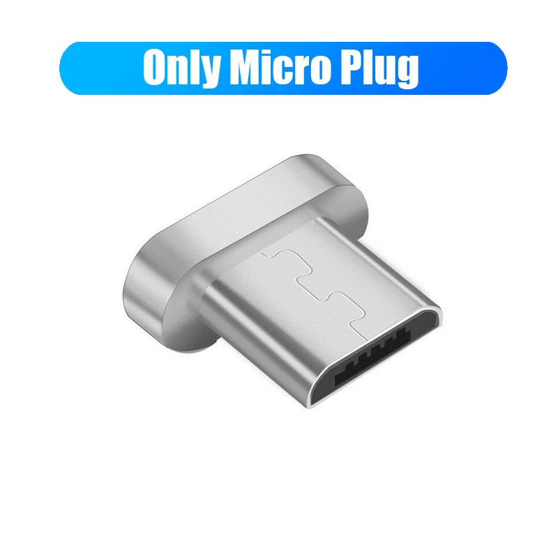 Магнитный usb-кабель Uverbon, 3 А, Micro USB, быстрая скорость зарядки, зарядное устройство, Тип C, кабель для зарядки данных, для Android, кабели для мобильных телефонов - Цвет: Only Micro USB plug