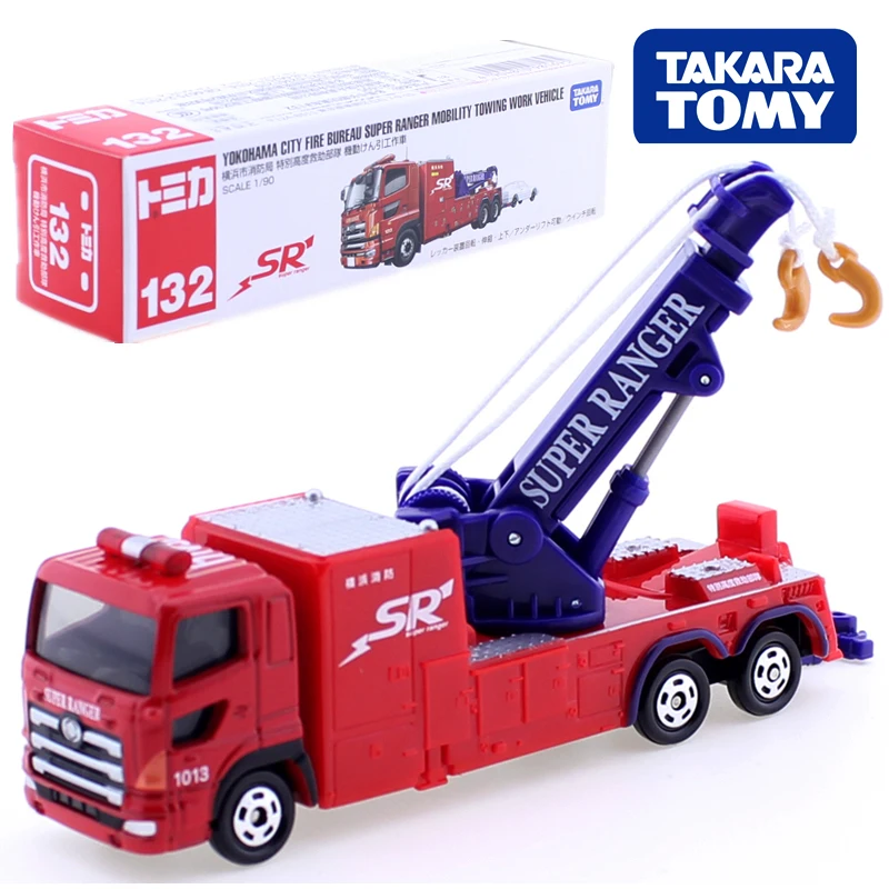 

Takara Tomy Long Type Tomica No.132 Yokohama City Fire Bureau Super Ranger Mobility Towing Work Vehicle 1/ 90 Diecast Car Model