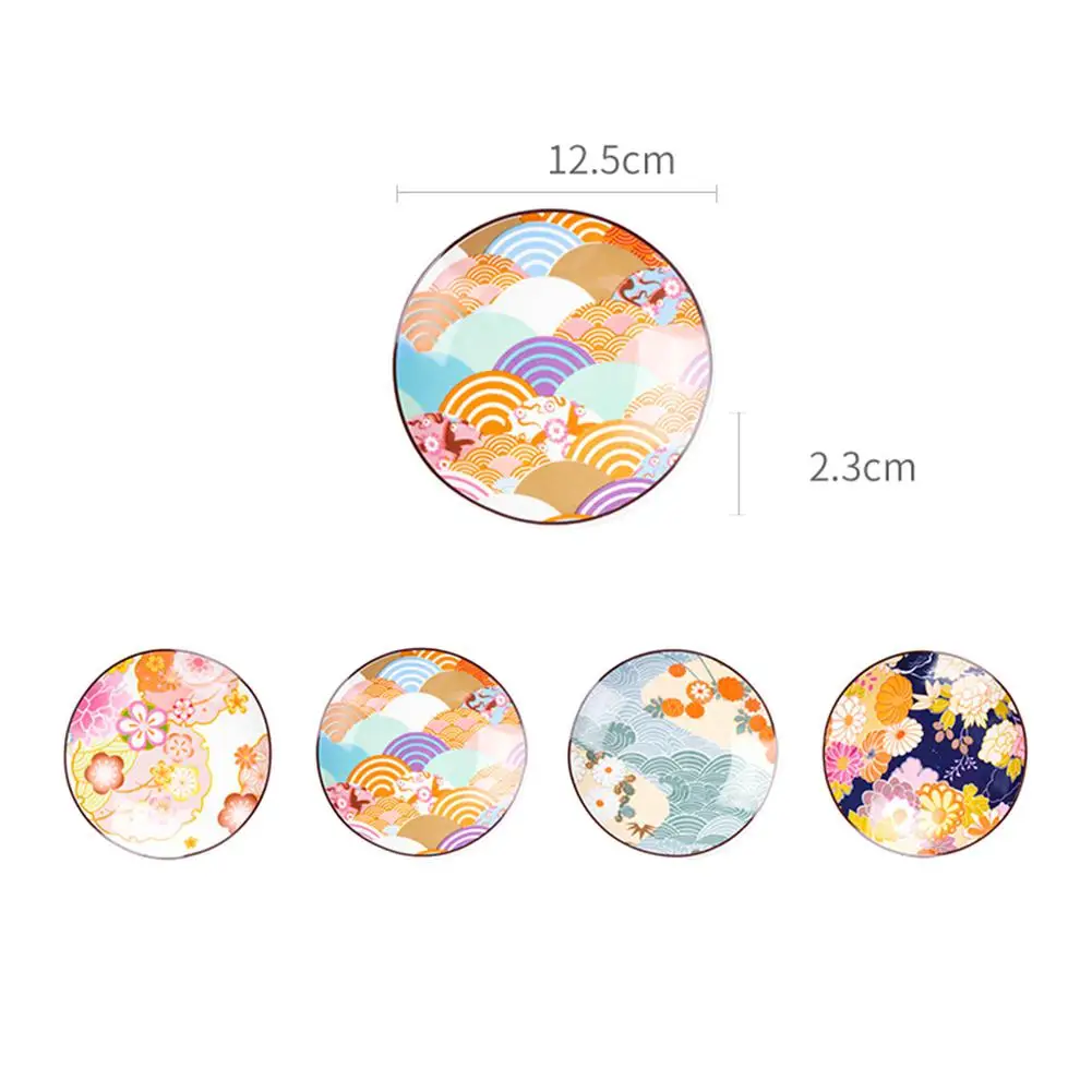 Adeeing 4Pcs/Set 4.8Inches Cherry Blossom Pattern Series Ceramic Dish Set | Дом и сад