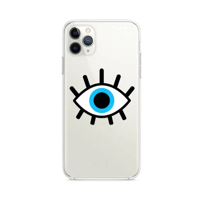 

Black Eyes Phone Case Clear For iphone 12 11 Pro Max Mini XS Max 8 7 6 6S Plus X 5S SE 2020 XR cover