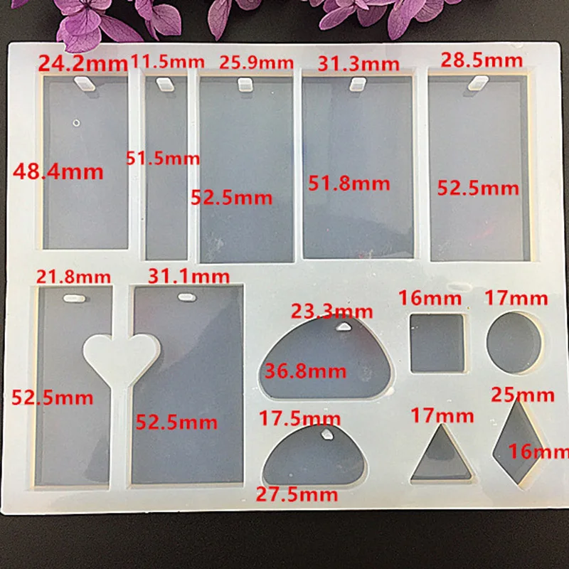 

Kawaii Transparent UV Resin Gel Epoxy Resin Molds Silicone DIY Jewelry Making Craft for Earrings Necklace Bracelet Pendant