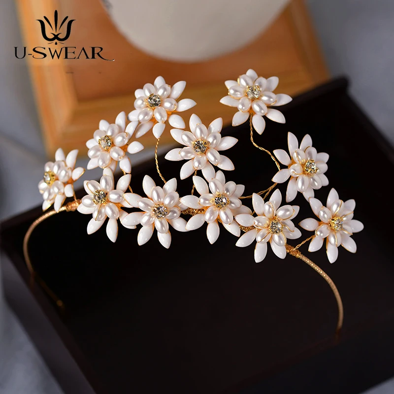 

Handmade Beaded Rhinestone Headband Headdres sPrincess Crown Round Crown Headdress Prom Party Hair Jewelry Headpiece