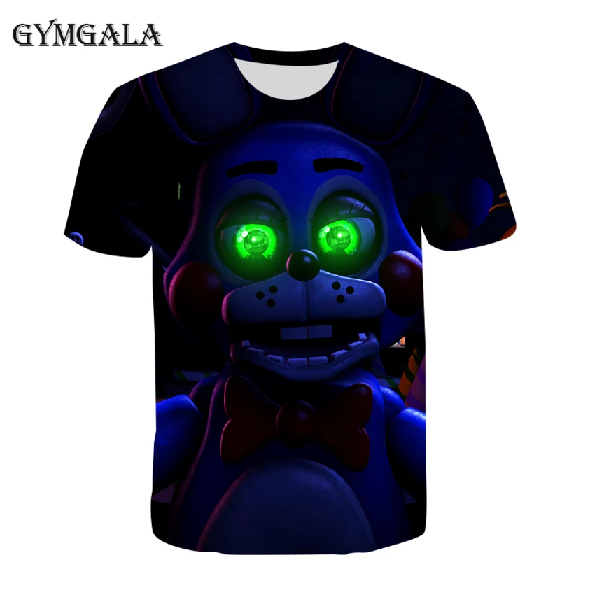 С изображениями персонажей игры пять ночей с Фредди рубашки для мальчиков