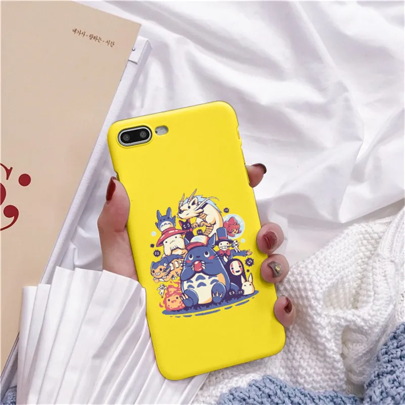 Bonito Тоторо, гибли Аниме Миядзаки Viagem de Chihiro Kaonashi Мягкий ТПУ Caso de Telefone кларо Para iPhone 7 8 Plus 6 5 Max 4