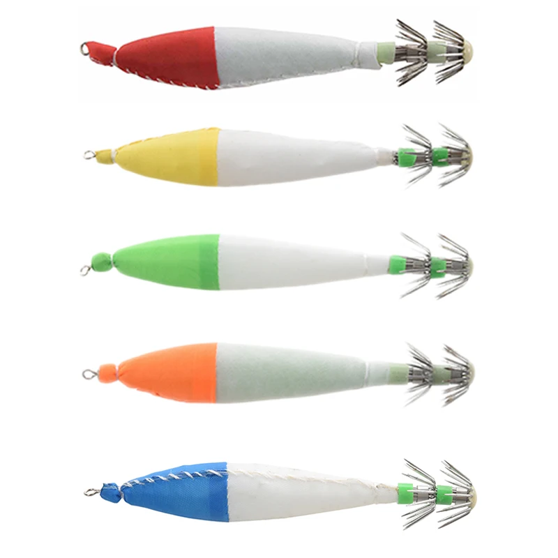 

25Pcs Fishing Lures Squid Jig 10.5CM 6.3G Luminous Prawn Lures Fishing Tackle