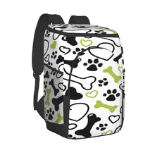 Large Cooler Bag Thermo Lunch Picnic Box Cute Dog Paws Insulated Backpack Ice Pack Fresh Carrier Thermal Shoulder Bag