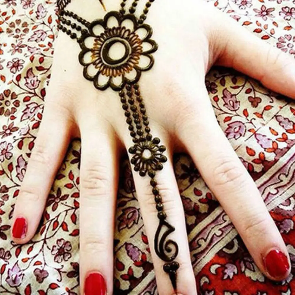 Черная хна тела Краски искусство Временная флеш тату паста конусы сексуальные