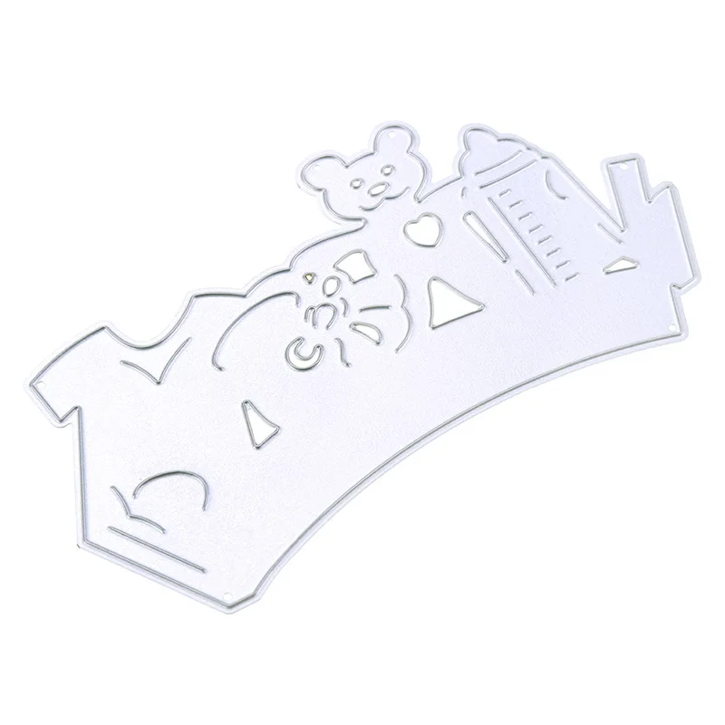 Детский медведь с рамкой бутылки молока металлические штампы трафареты для