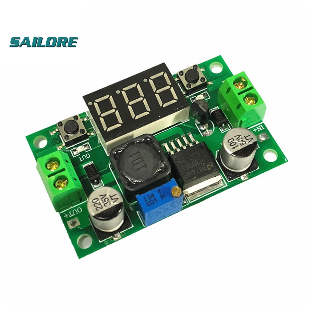 

1 шт., высокомощный понижающий модуль LM2596