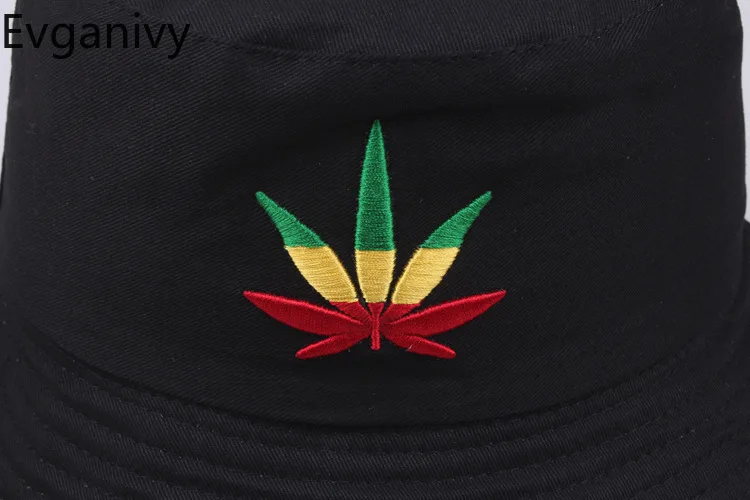 

Maple Leaf Floppy Bucket Hat Men and Women Hip Hop Fisherman Panama Caps Embroidery Cotton Outdoor Summer Swag Fishing Hats