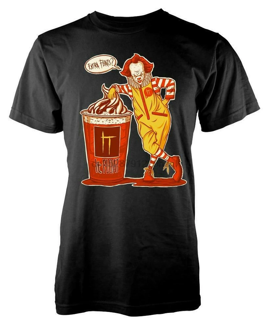 Это клоун Pennywise Mcdonalds Extra Floats Mashup ужас страшный взрослая футболка крутые Топы