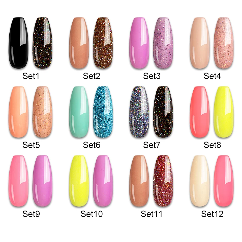 2 шт./8 шт. набор пудры для ногтей | Красота и здоровье