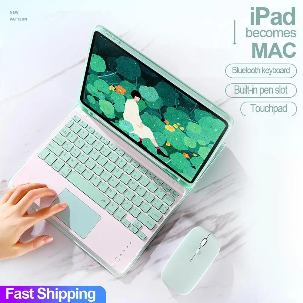 

Touchpad Keyboard For iPad Case Keybar Mouse iPad Pro 9.7 10.5 11 Air 2 3 4 10.9 10.2 2020 8th 2019 7th 6th Generation Cover