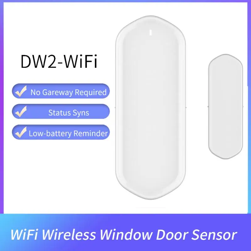 

Датчик окон и дверей с Wi-Fi, Автономная Беспроводная сигнализация для умного дома, работает с уведомлением Alexa, открывается или закрывается