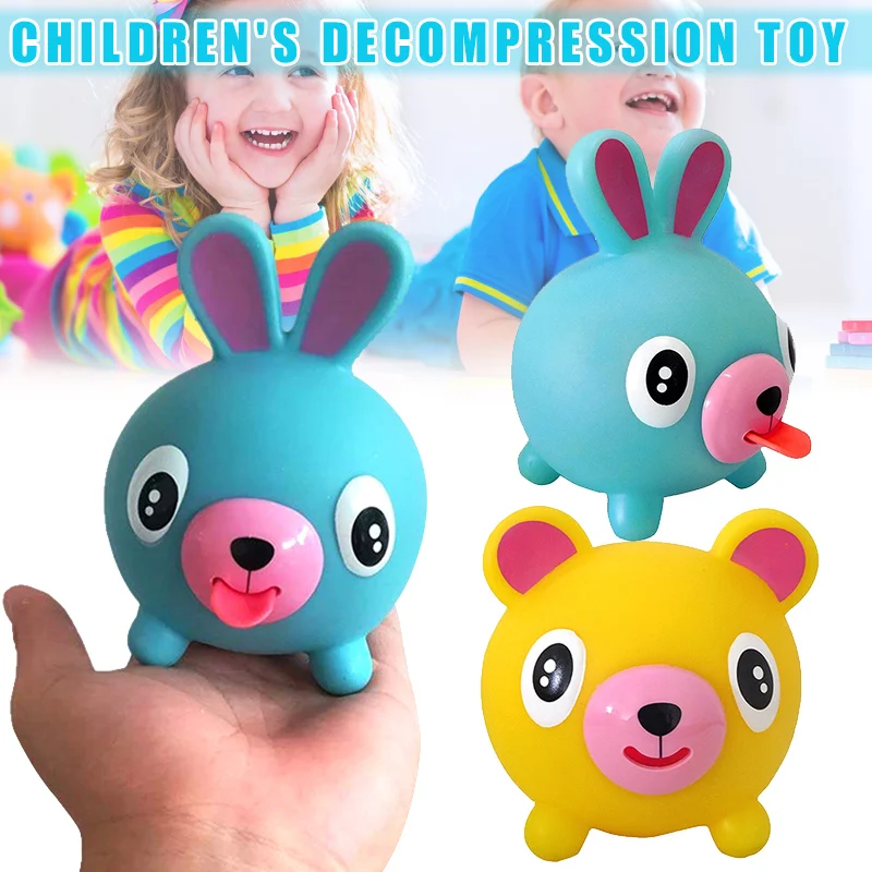 

Talking Animal Tongue Out Stress Relieve Soft Ball Toy for Kids Adult YS-BUY