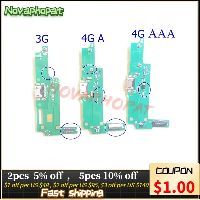 Novaphopat 3g 4G Y3ii Y3 2 порт зарядного устройства плата для huawei Y3-2 Y3-II порт для зарядной USB док-станции Разъем передачи данных гибкий кабель