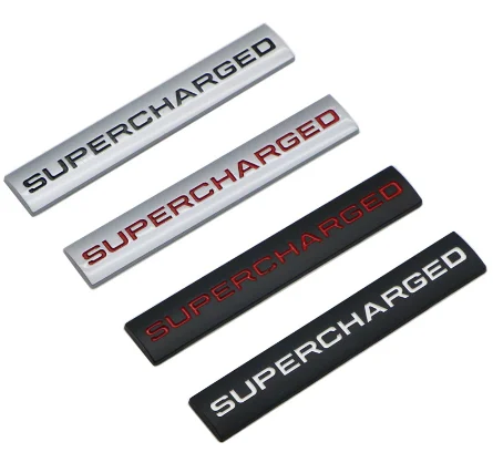 

3D Black Metal Supercharged Auto Trunk Emblems Badge Decal Sticker Car Accessories