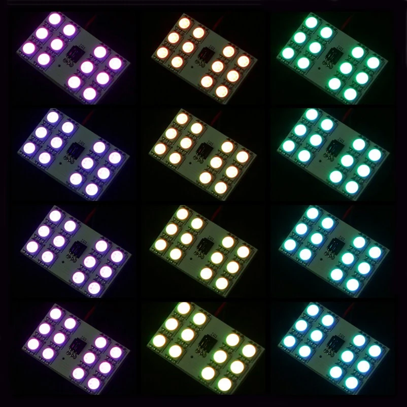 Светодиодная панель POSSBAY 5050 12/15/24/36 LED s RGB автомобильная интерьерная для чтения