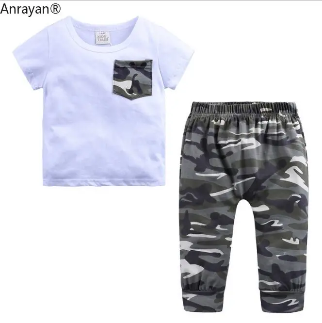 2020 HOT Baby Boys Clothes Sets Anchor Short Sleeve Letter Printing T Shirt Clouds Long Pants 2 Pcs Newborn Girl Clothing | Детская