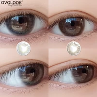 ovolook 1 pair natural lenses 2 tone series contact lenses for eyes eye contacts dia14mm for myopia except 0 degrees