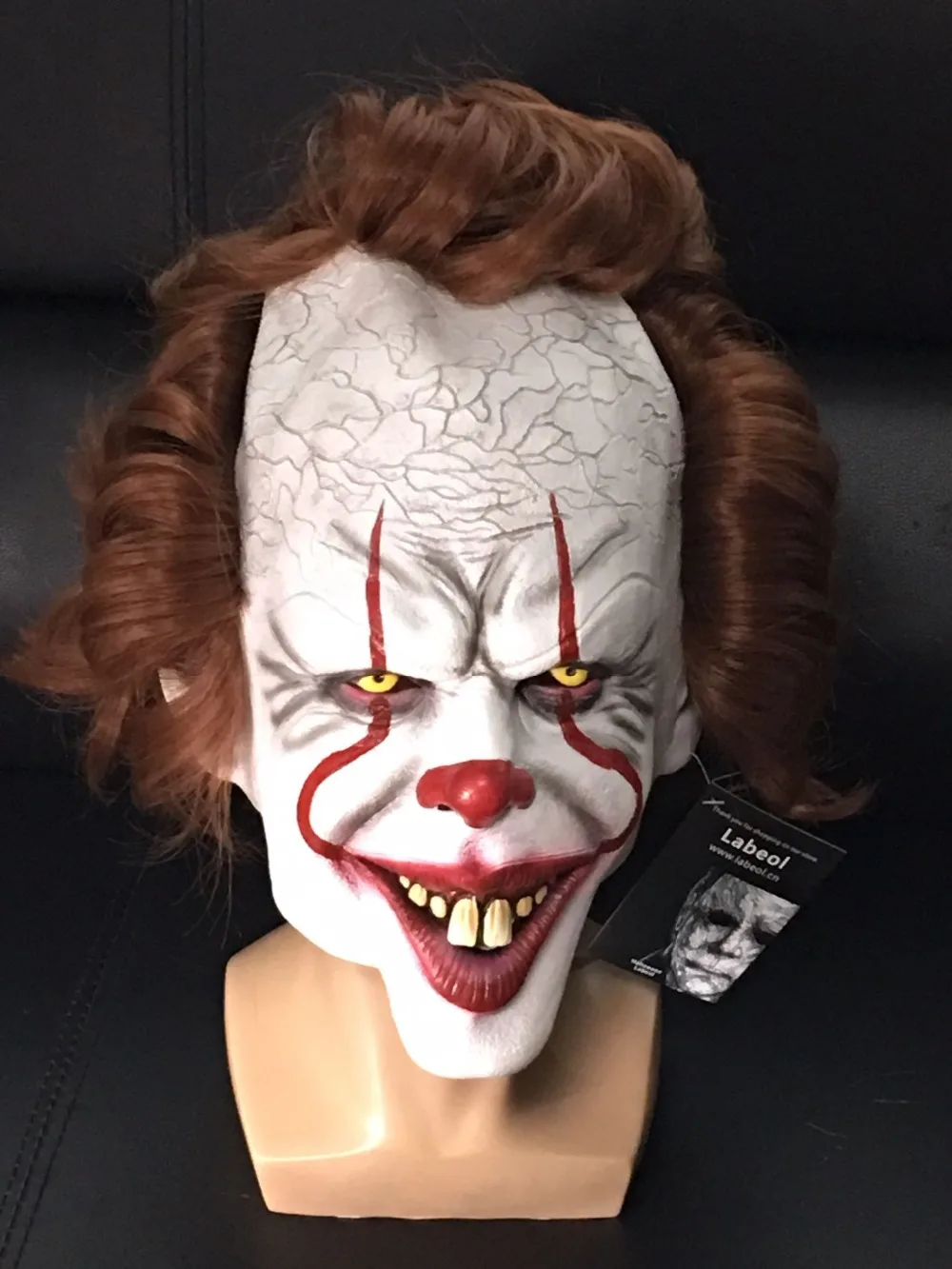 Светодиодный Pennywise страшный клоун Джокер маска страшная Маска Клоун для косплея вечерние маски реквизит Стивен Кинг это Маска Клоун для косплея Вечерние