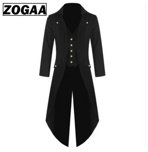 Мужской Готический пиджак фрак в стиле стимпанк костюм для костюмированной