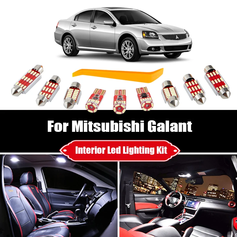

12 шт. Canbus для Mitsubishi Galant 2004-2012 Светодиодная лента Карта Купол багажник интерьер светильник фонарь освещения номерного знака автомобиля аксес...