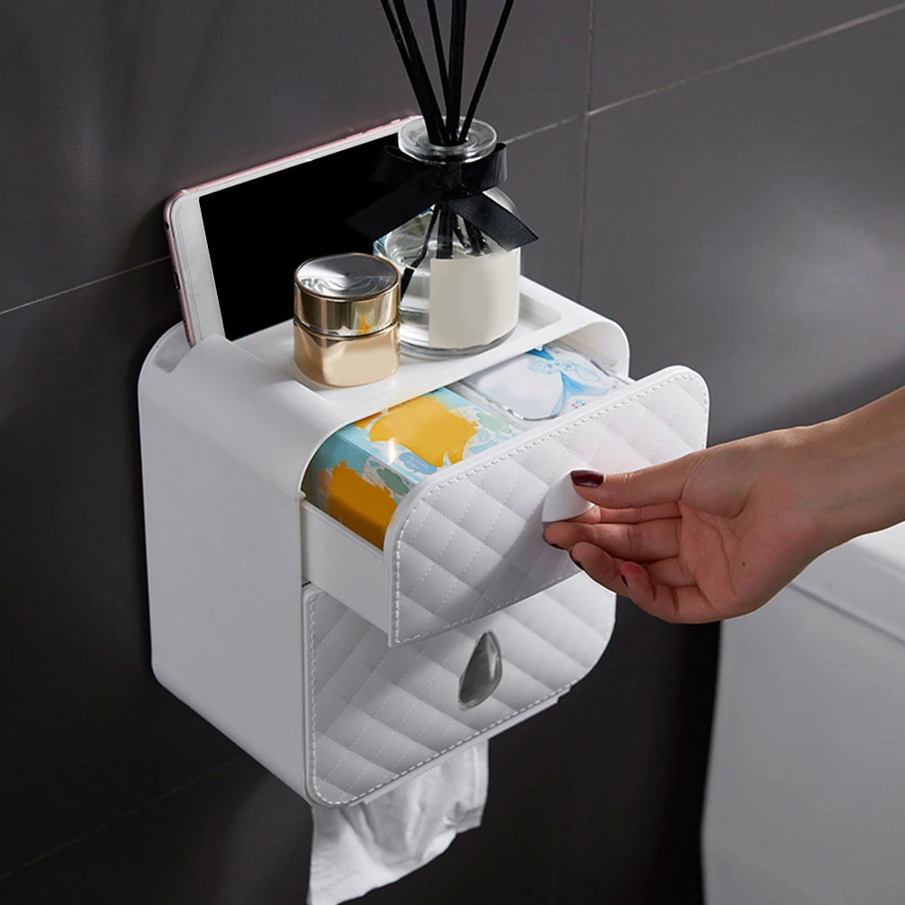 Держатель для рулона унитаза водонепроницаемый настенный держатель чехол туба