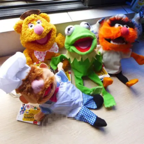 

The Muppets Puppet Kermit Frog Fozzie Bear Swedish Chef Miss Piggy Gonzo WALDORF Plush Stuffed 28cm Hand Puppets Baby Kids Toys
