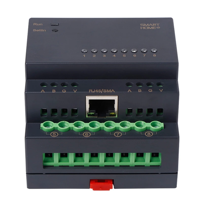 

zq Smart Home Lighting Controller Programmable 8-Way Network RS485 Serial Port Relay Module