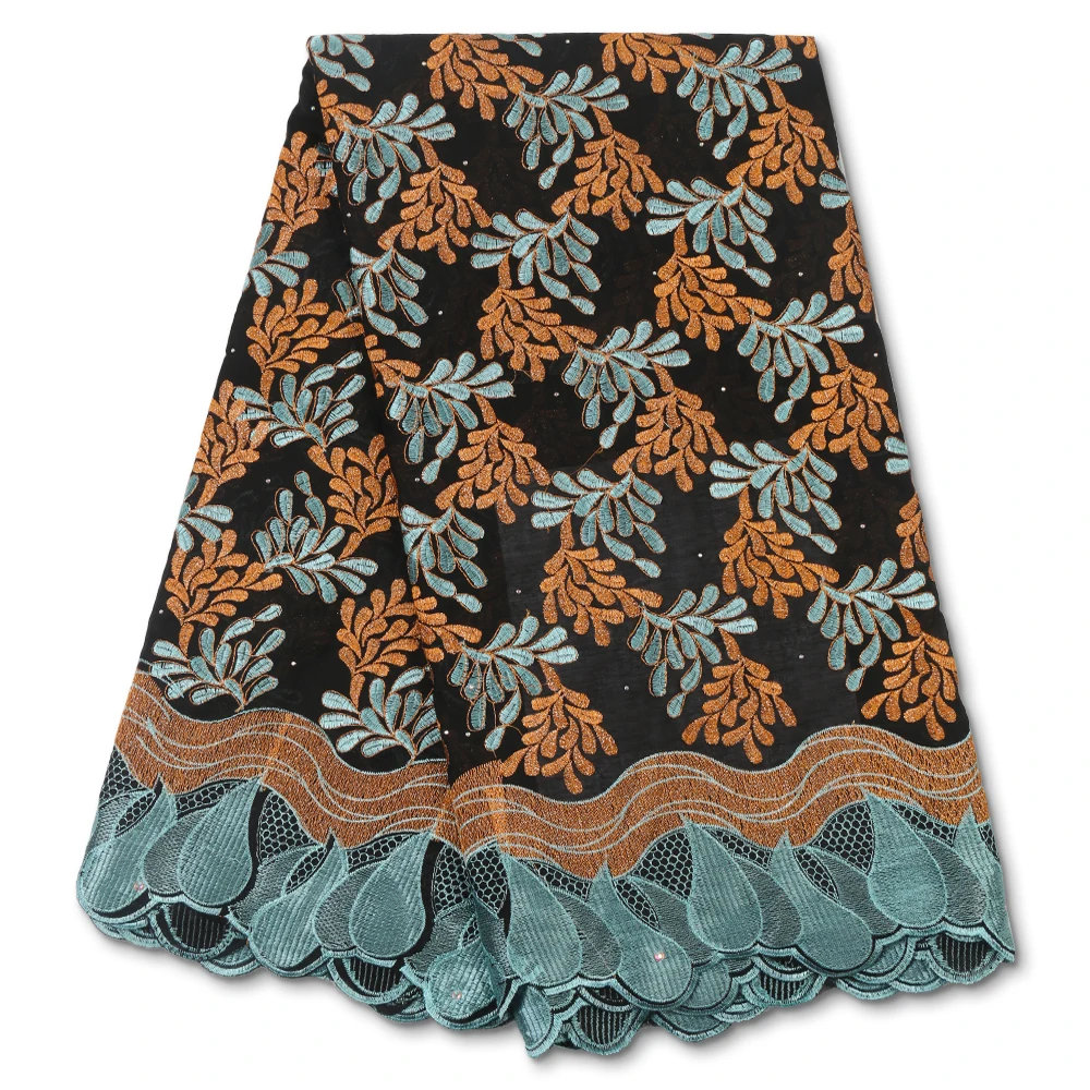 

Swiss Voile Lace In Switzerland African Dry Lace Fabric 2020 High Quality 100%Punch Cotton Lace For Party Sewing YA3770B-3