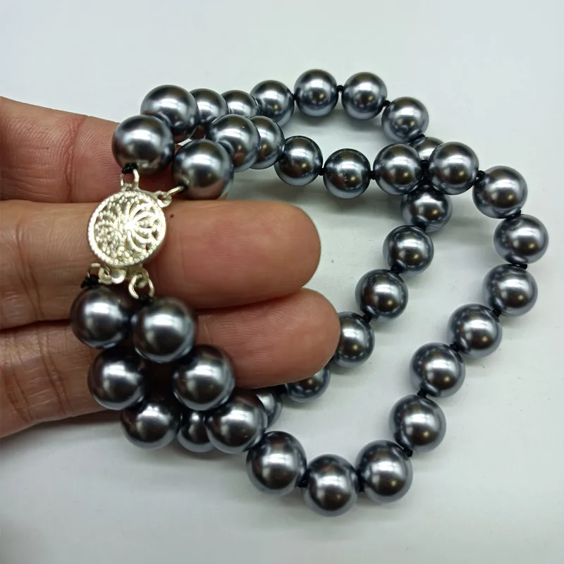 Изысканный 2 ряда разноцветный 10 мм жемчужный Круглый бисер модный браслет 7 5