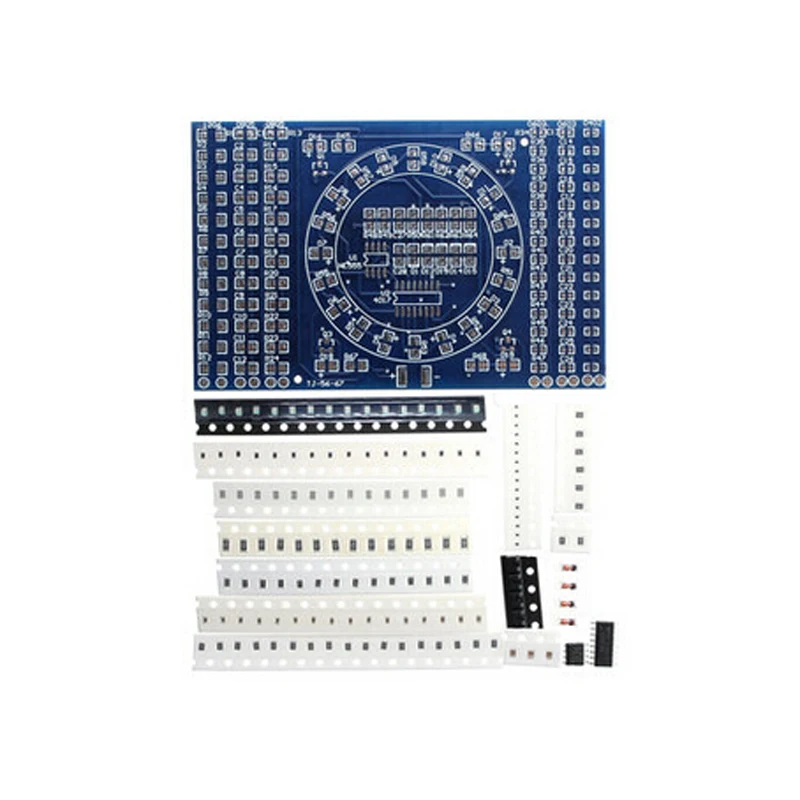Electronic DIY Kit SMD Rotating Flashing LED Components Soldering Practice Board Skill Circuit Training Suite 90x60x1.6mm | Электроника