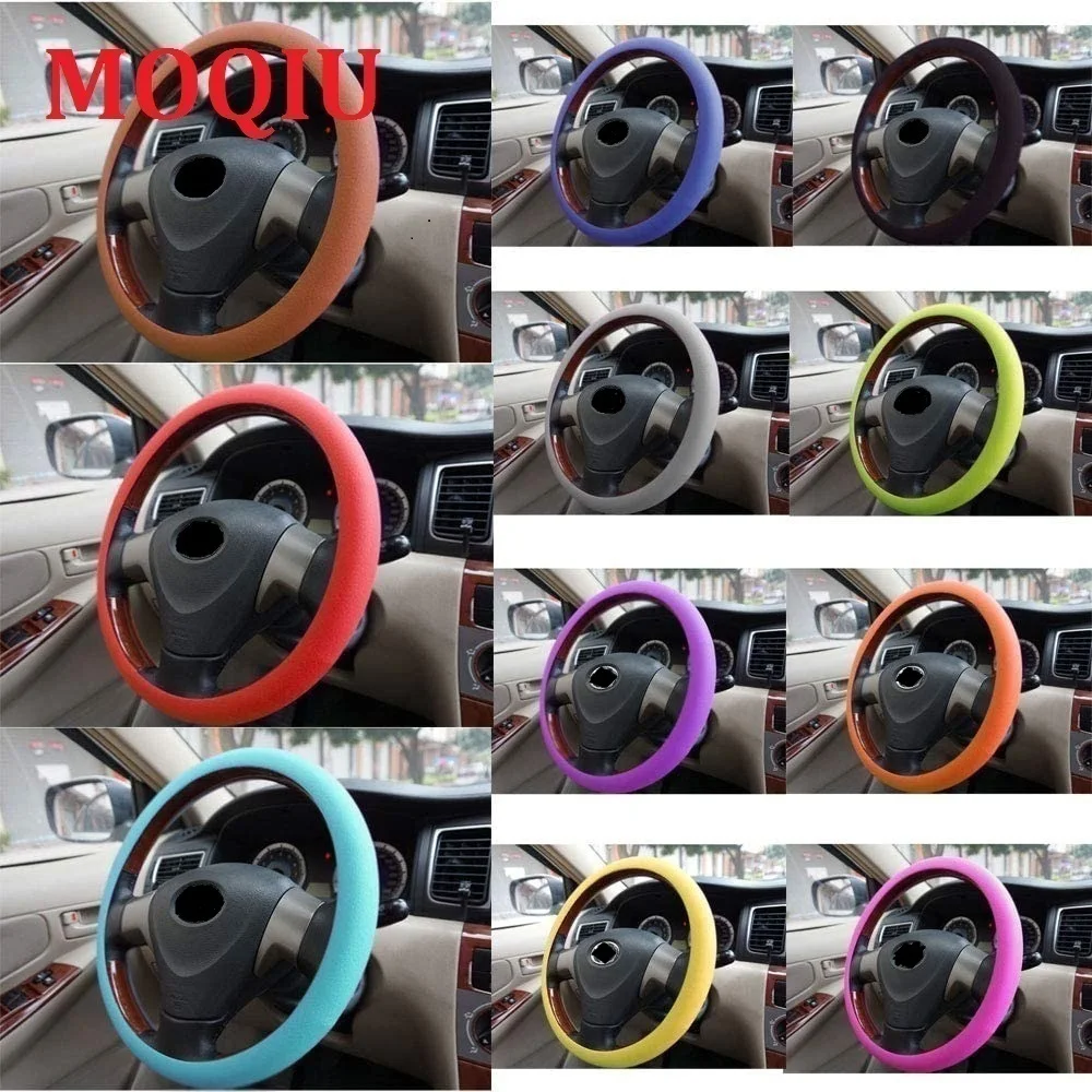 Новинка автомобильные аксессуары чехол на руль черные кожаные текстурированные